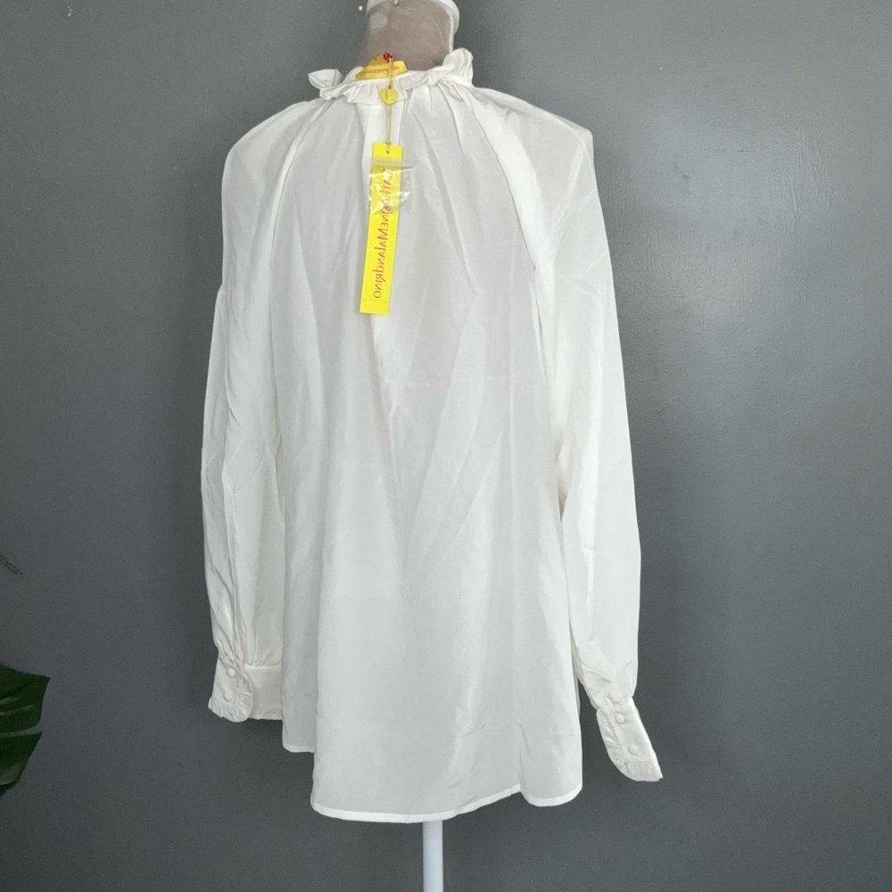 Catherine Malandrino White Ruffled Blouse - Picture 2 of 4